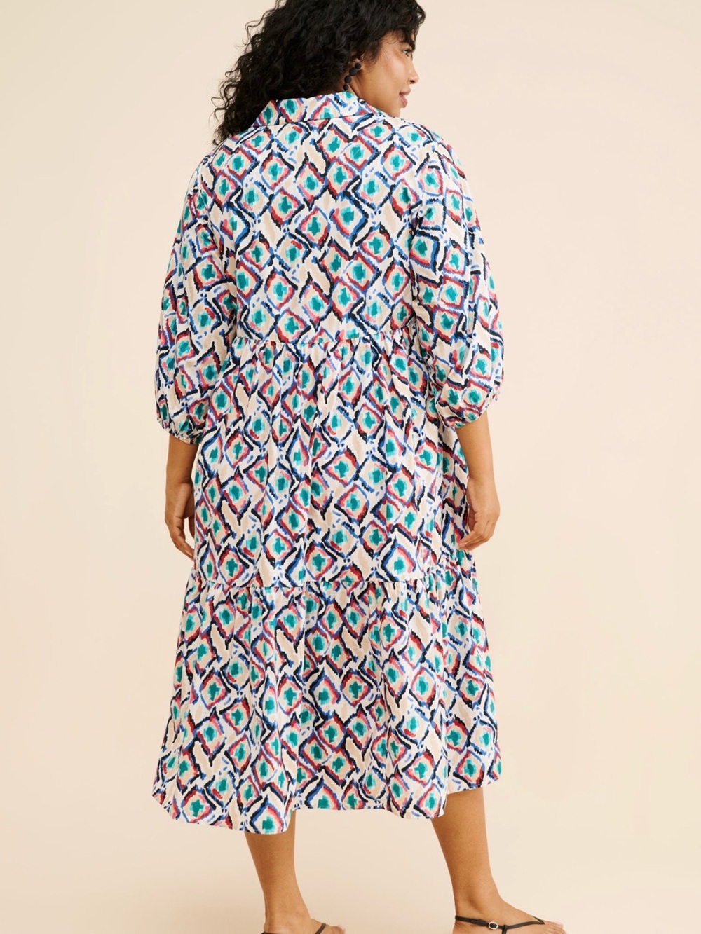 Anthropologie Maeve Bettina Tiered Shirt Dress - Picture 2 of 5